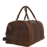 Large Vintage Leather Travel Holdall Tan: Jayden