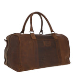 Large Vintage Leather Travel Holdall Tan: Jayden