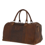 Large Vintage Leather Travel Holdall Tan: Jayden