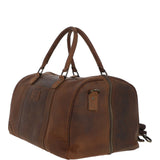 Large Vintage Leather Travel Holdall Tan: Jayden