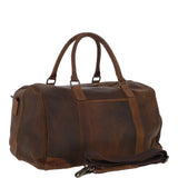 Large Vintage Leather Travel Holdall Tan: Jayden