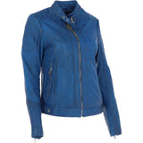Leather Jacket Blue: JESSY-2