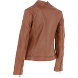 Leather Jacket Tan: JESSY-2
