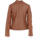 Leather Jacket Tan: JESSY-2