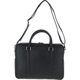 Mens Leather Laptop Messenger Bag Black: GB JOE