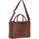 Mens Leather Laptop Messenger Bag Chestnut: GB JOE