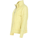 Women's Leather Jacket Yellow: Josie