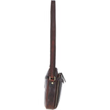 Leather Crossbody Smartphone Bag Brown: K-41