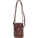 Leather Crossbody Smartphone Bag Chestnut: K-41