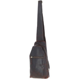 Ashwood Three Pocket Leather Sling Bag Brown : k-43