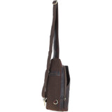 Ashwood Three Pocket Leather Sling Bag Brown : k-43