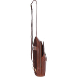 Ashwood Three Pocket Leather Sling Bag Chestnut : k-43