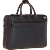 Medium Luxury Leather Ipad Work Bag Brown: K-46