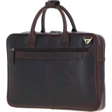 Medium Luxury Leather Ipad Work Bag Brown: K-46