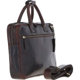Medium Luxury Leather Ipad Work Bag Brown: K-46