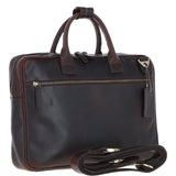 Medium Luxury Leather Ipad Work Bag Brown: K-46