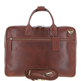 Medium Luxury Leather Ipad Work Bag Chestnut: K-46