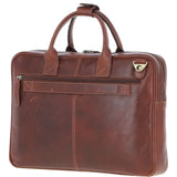 Medium Luxury Leather Ipad Work Bag Chestnut: K-46