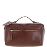 Leather Washbag Chestnut: K-49