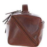 Leather Washbag Chestnut: K-49