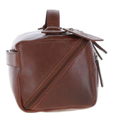 Leather Washbag Chestnut: K-49