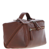 Leather Washbag Chestnut: K-49