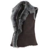 Reversible Toscana Suede Leather Gilet Brown: KB-42