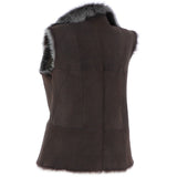 Reversible Toscana Suede Leather Gilet Brown: KB-42