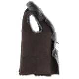 Reversible Toscana Suede Leather Gilet Brown: KB-42