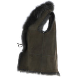 Reversible Toscana Suede Leather Gilet Green: KB-42