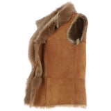 Toscana Suede Leather Gilet Honey: KB-42