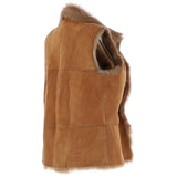Toscana Suede Leather Gilet Honey: KB-42