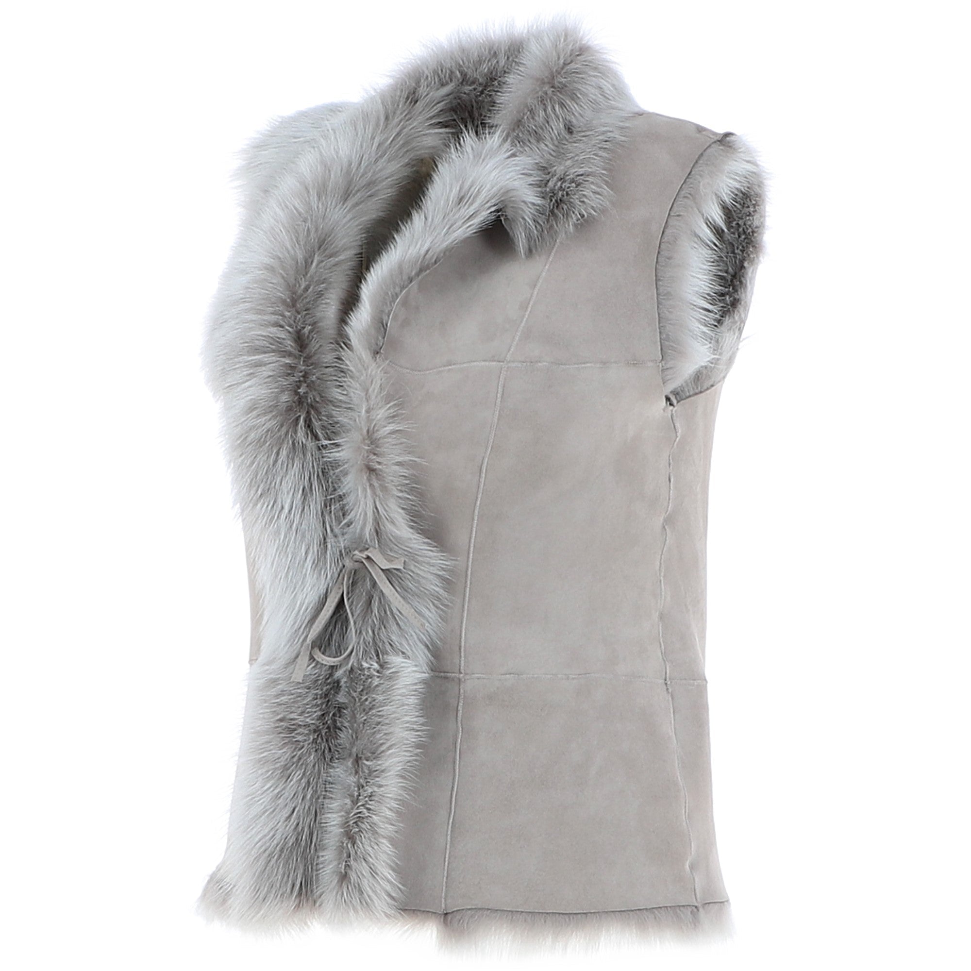 Reversible Toscana Suede Leather Gilet Topo: KB-42