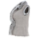 Reversible Toscana Suede Leather Gilet Topo: KB-42