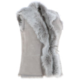 Reversible Toscana Suede Leather Gilet Topo: KB-42