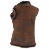 Reversible Toscana Suede Leather Gilet Vin Whisky: KB-42