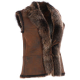 Reversible Toscana Suede Leather Gilet Vin Whisky: KB-42