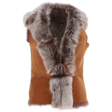 Reversible Toscana Suede Leather Gilet Whisky: KB-42