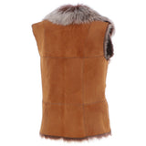 Reversible Toscana Suede Leather Gilet Whisky: KB-42