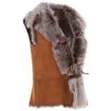 Reversible Toscana Suede Leather Gilet Whisky: KB-42