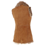 Toscana Suede Leather Gilet Honey: KB-469