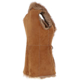 Toscana Suede Leather Gilet Honey: KB-469