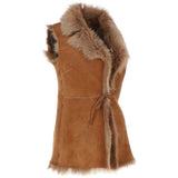 Toscana Suede Leather Gilet Honey: KB-469