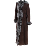 Ashwood Full Length Toscana Suede Leather Coat Brown: KB 270 LONG