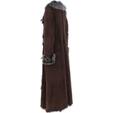 Ashwood Full Length Toscana Suede Leather Coat Brown: KB 270 LONG
