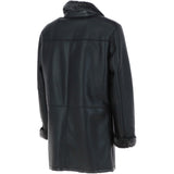 Men's Luxury Single Breasted  Sheepskin Coat Black/brissa: KE-224