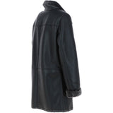 Men's Luxury Single Breasted  Sheepskin Coat Black/brissa: KE-224