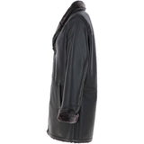 Men's Luxury Single Breasted  Sheepskin Coat Brown/brissa: KE-224