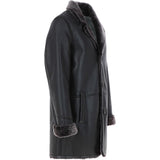 Men's Luxury Single Breasted  Sheepskin Coat Brown/brissa: KE-224