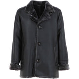 Mens Luxury Single Breasted  Sheepskin Coat Brown/brissa: KE-226